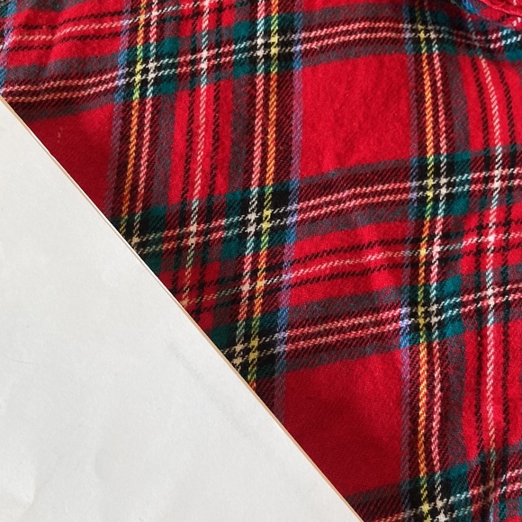 Women Family PJs red green plaid flannel 2 piece pajamas size 2X - Picture 10 of 11